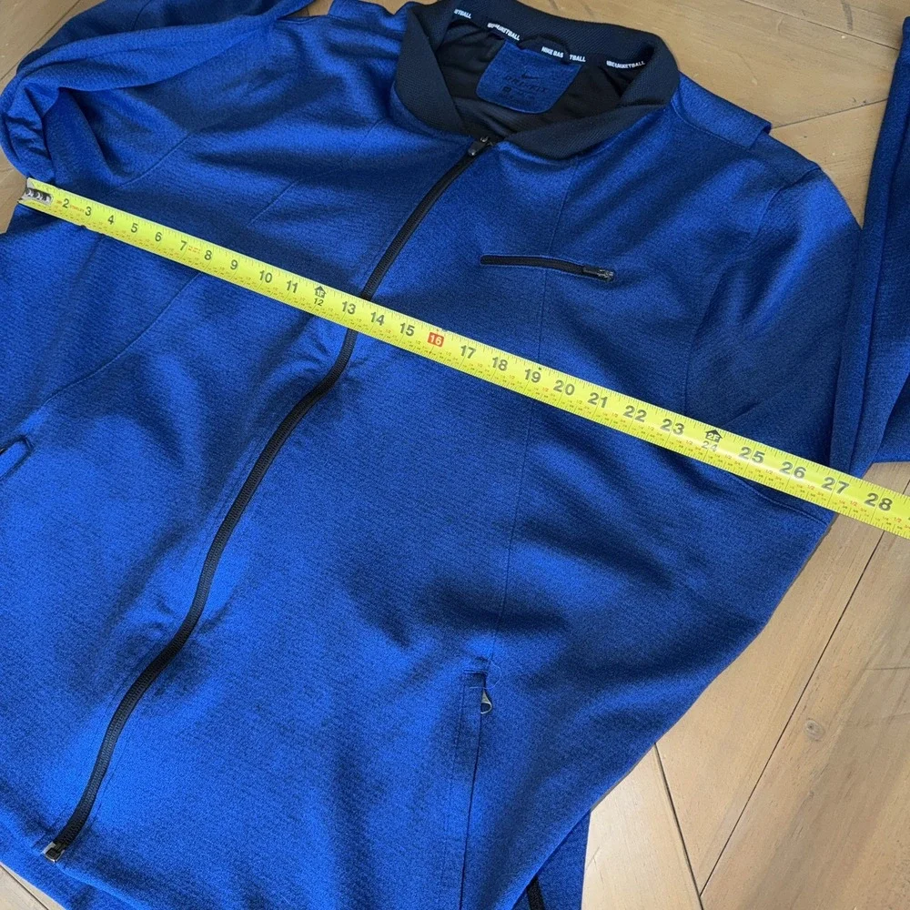 Men's Nike Dri-Fit Full Zip Basketball Blue Hoodie -Size 3XL Athletic